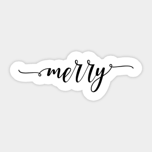 Merry Christmas design, Merry lettering Sticker